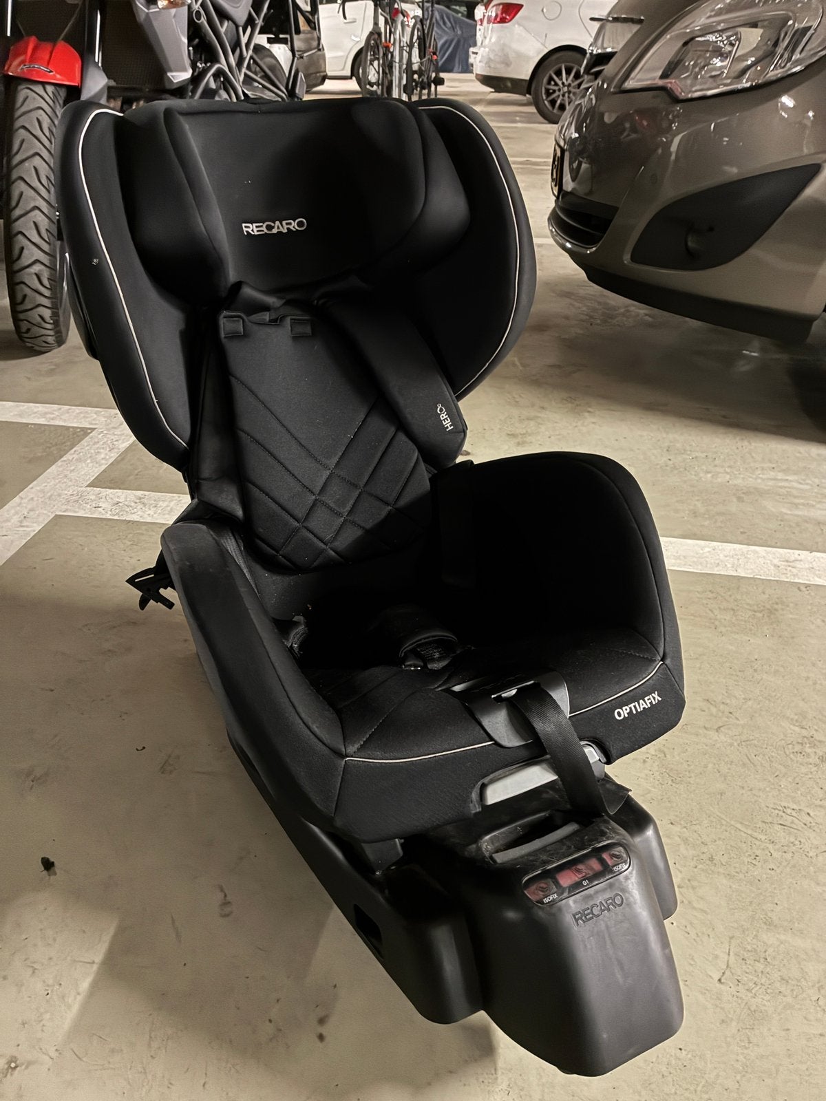 Recaro Optiafix car childseat, Ophalen, Gebruikt