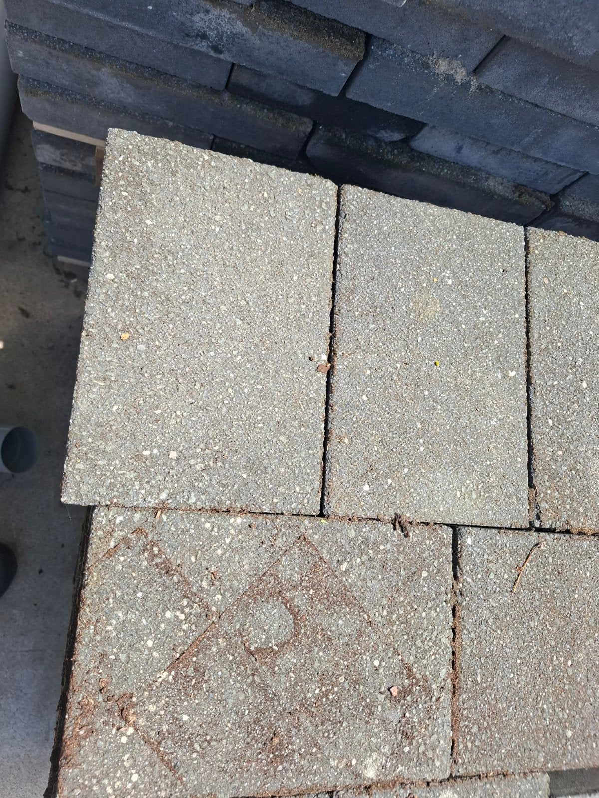 Gebruikte 20x30 stenen - 25 m² bestrating, Tuin en Terras, Tegels en Klinkers, Ophalen, Gebruikt, 10 m² of meer, Beton