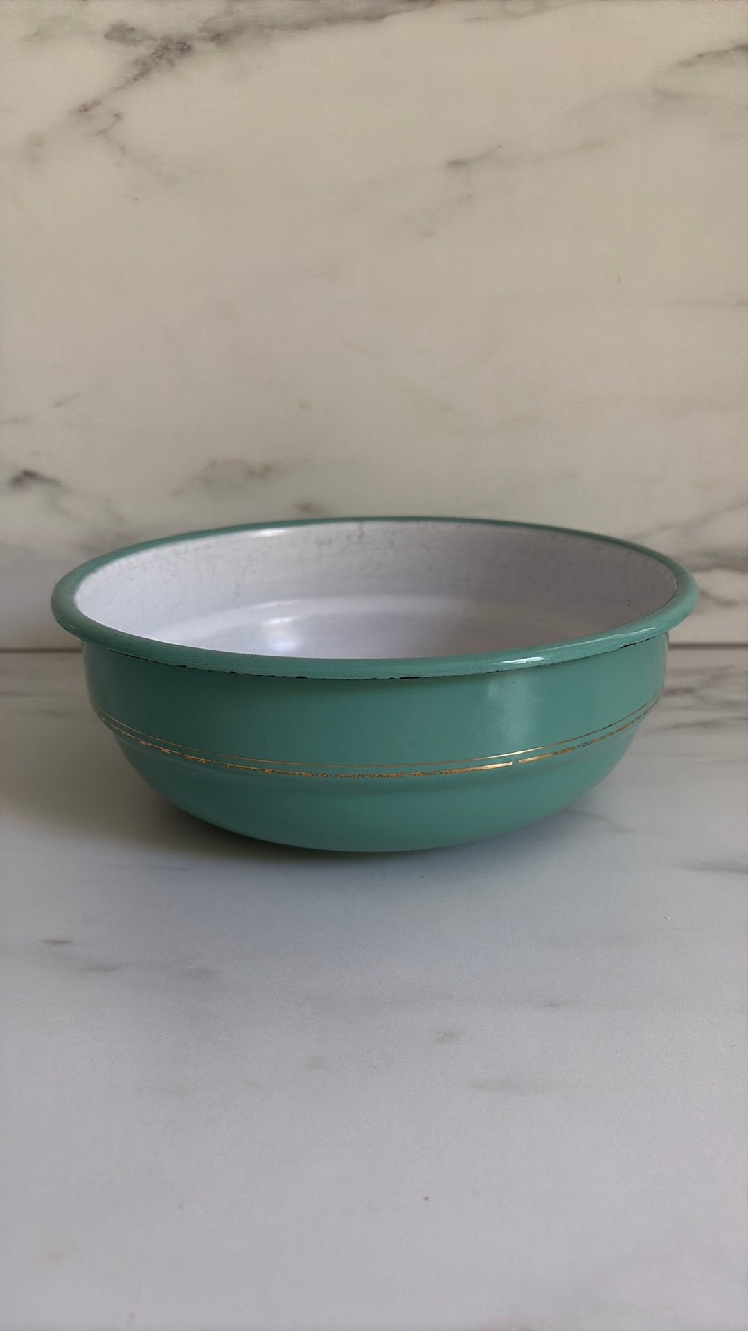Mintgroene emaille schaal, Ophalen of Verzenden