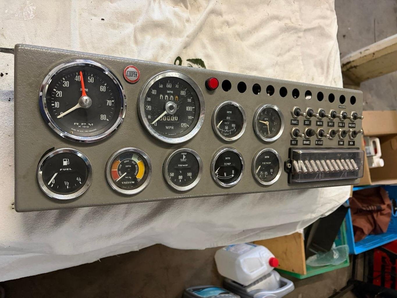 Uniek-Perfect Rally Dashboard 9-Tellers (Smiths) Mini Engels, Ophalen of Verzenden, Nieuw, Mini