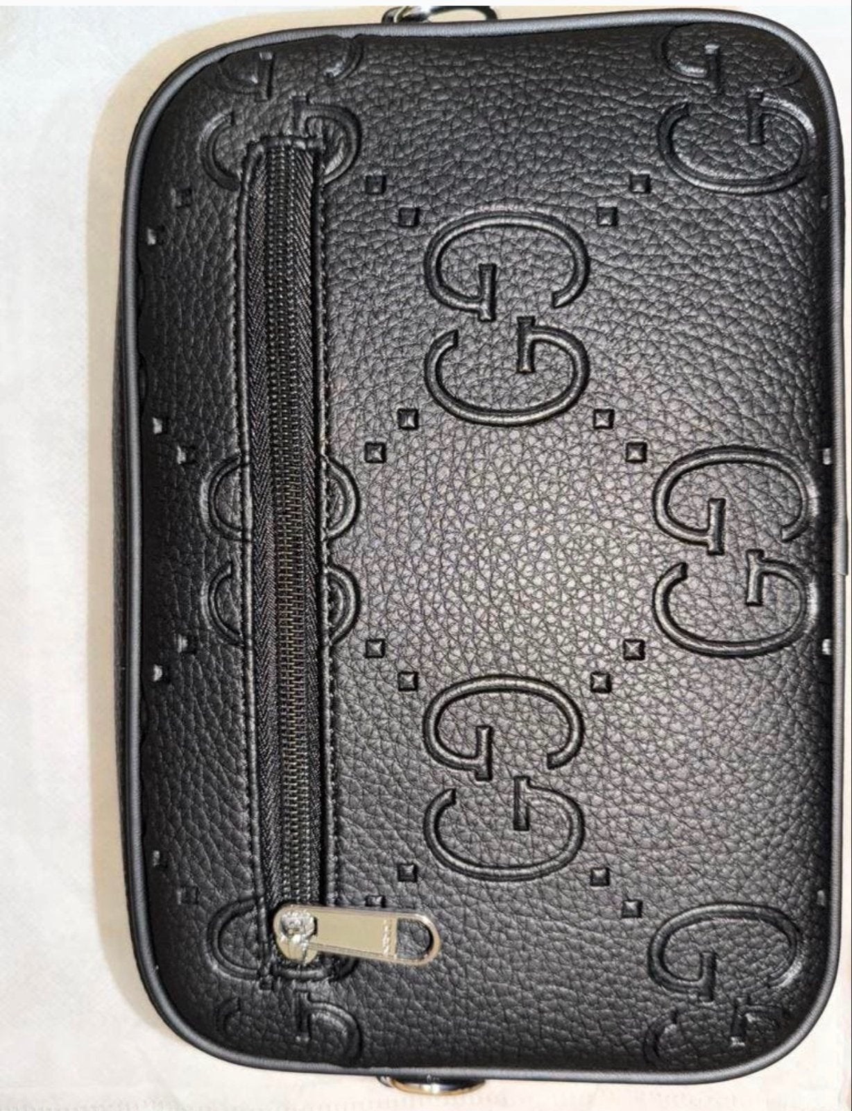 Gucci Schoudertasje Zwart Leer met GG-patroon, Sieraden, Tassen en Uiterlijk, Tassen | Schoudertassen, Ophalen of Verzenden, Zo goed als nieuw