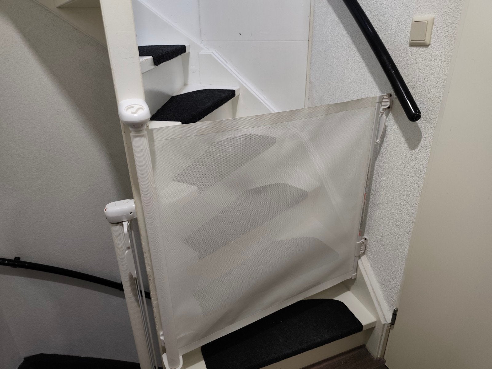 2 witte oprolbare traphekjes, Ophalen, Overige materialen, Gebruikt, Oprolhekje