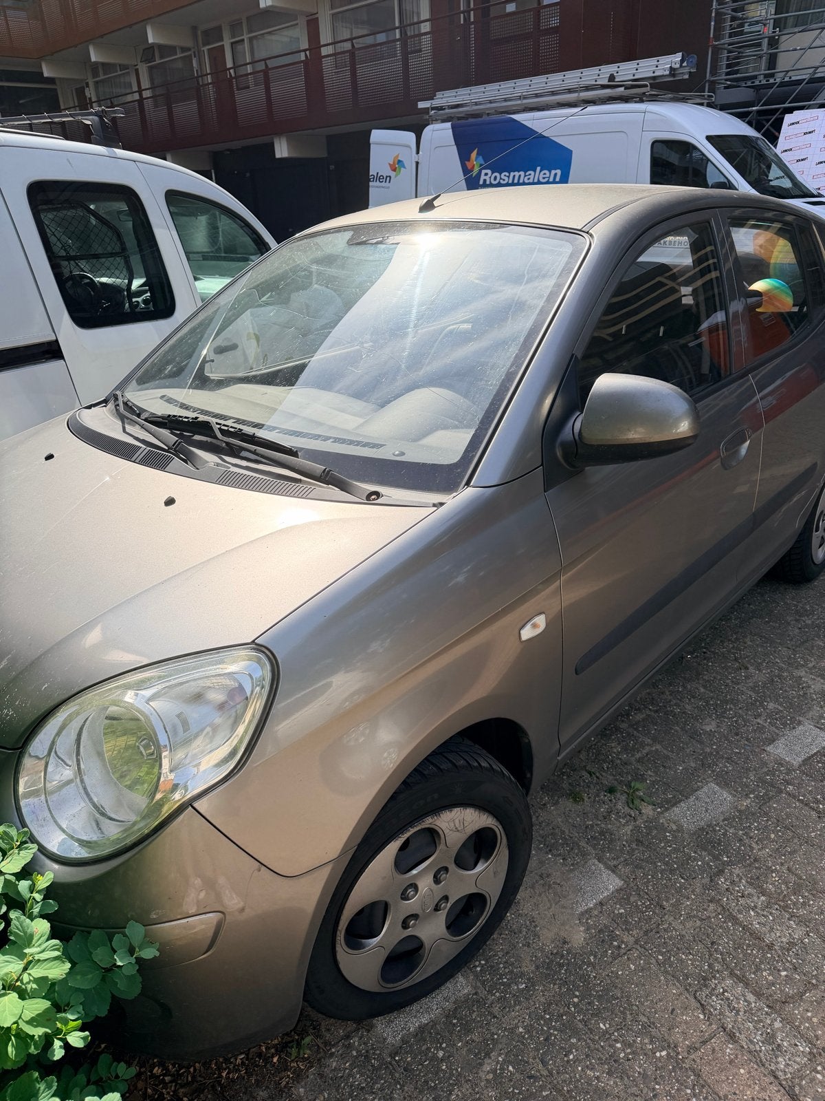 Kia Picanto 1.0 2008 Grijs, Auto's, Voorwielaandrijving, 836 kg, 4 cilinders, 400 kg