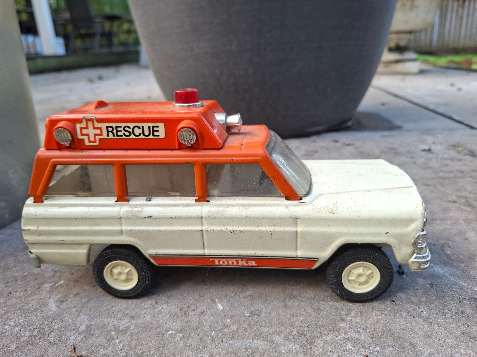 Vintage Tonka Ambulance - Speelgoedvoertuig, Ophalen of Verzenden, Gebruikt