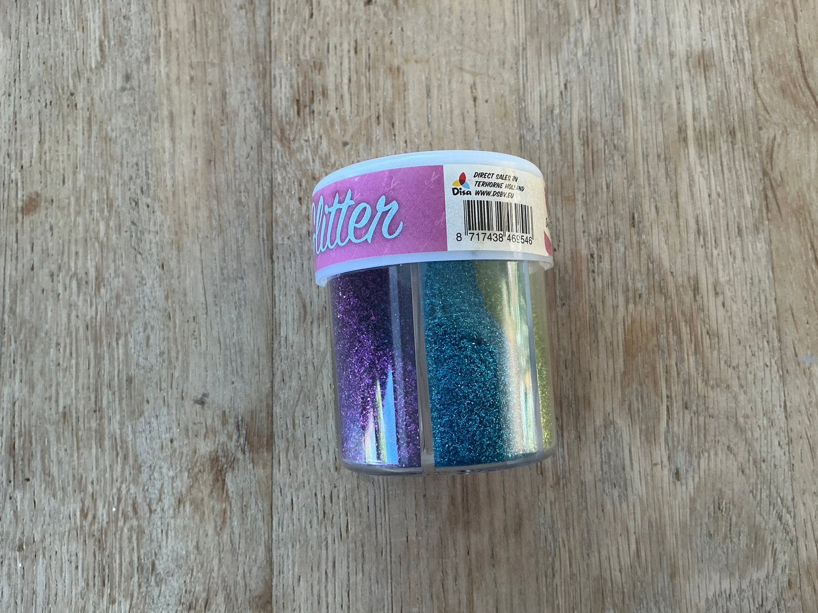 Potje glitter, Ophalen, Nieuw