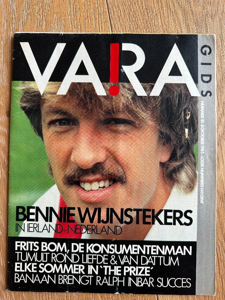 VARA Gids 8 okt 1983, met Bennie Wijnstekers, Neil Diamond, Ophalen of Verzenden, Gelezen, Muziek, Film of Tv