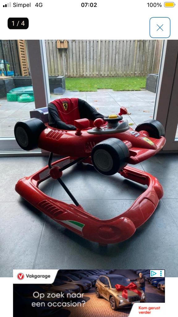 F1 Ferrari Loopauto - Raceplezier voor de Kleintjes, Ophalen of Verzenden, Gebruikt, Loopvoertuig