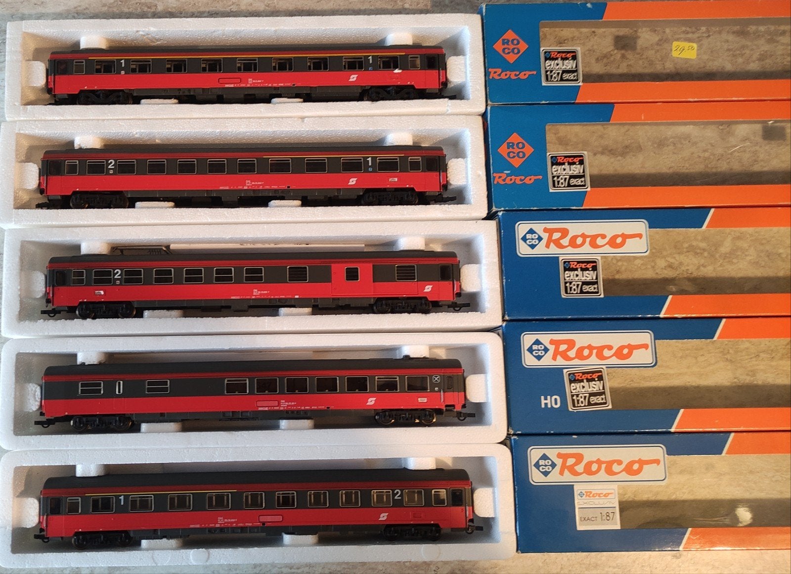 Roco H0 ÖBB Personenwagons Set - 5 Stuks, Hobby en Vrije tijd, Modeltreinen | H0, Gelijkstroom, Wagon, Ophalen of Verzenden, Zo goed als nieuw