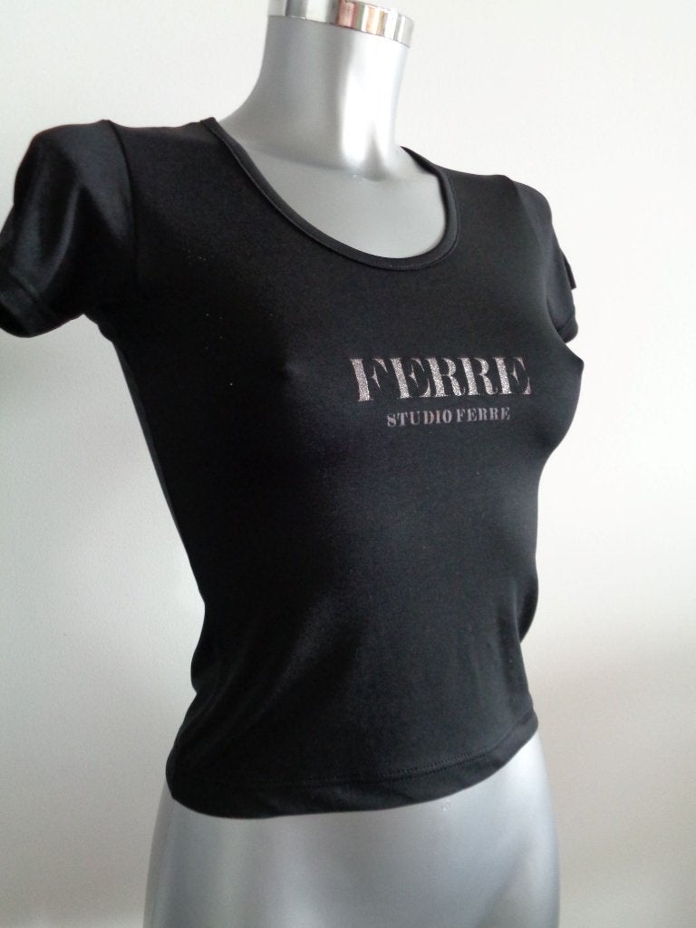 Gianfranco Ferre designer top small origineel, Kleding | Dames, Verzenden, Zwart, Gianfranco Ferre, Zo goed als nieuw