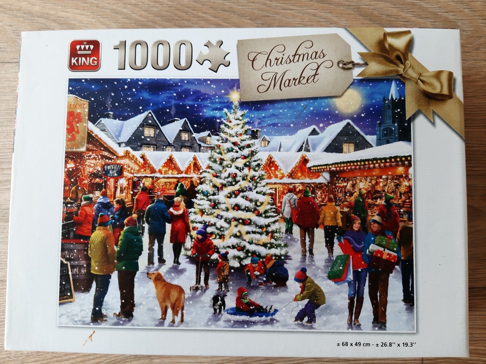 King Puzzels, 1000 stuks, ca. 69x49 cm, Ophalen of Verzenden, 500 t/m 1500 stukjes, Zo goed als nieuw, Legpuzzel