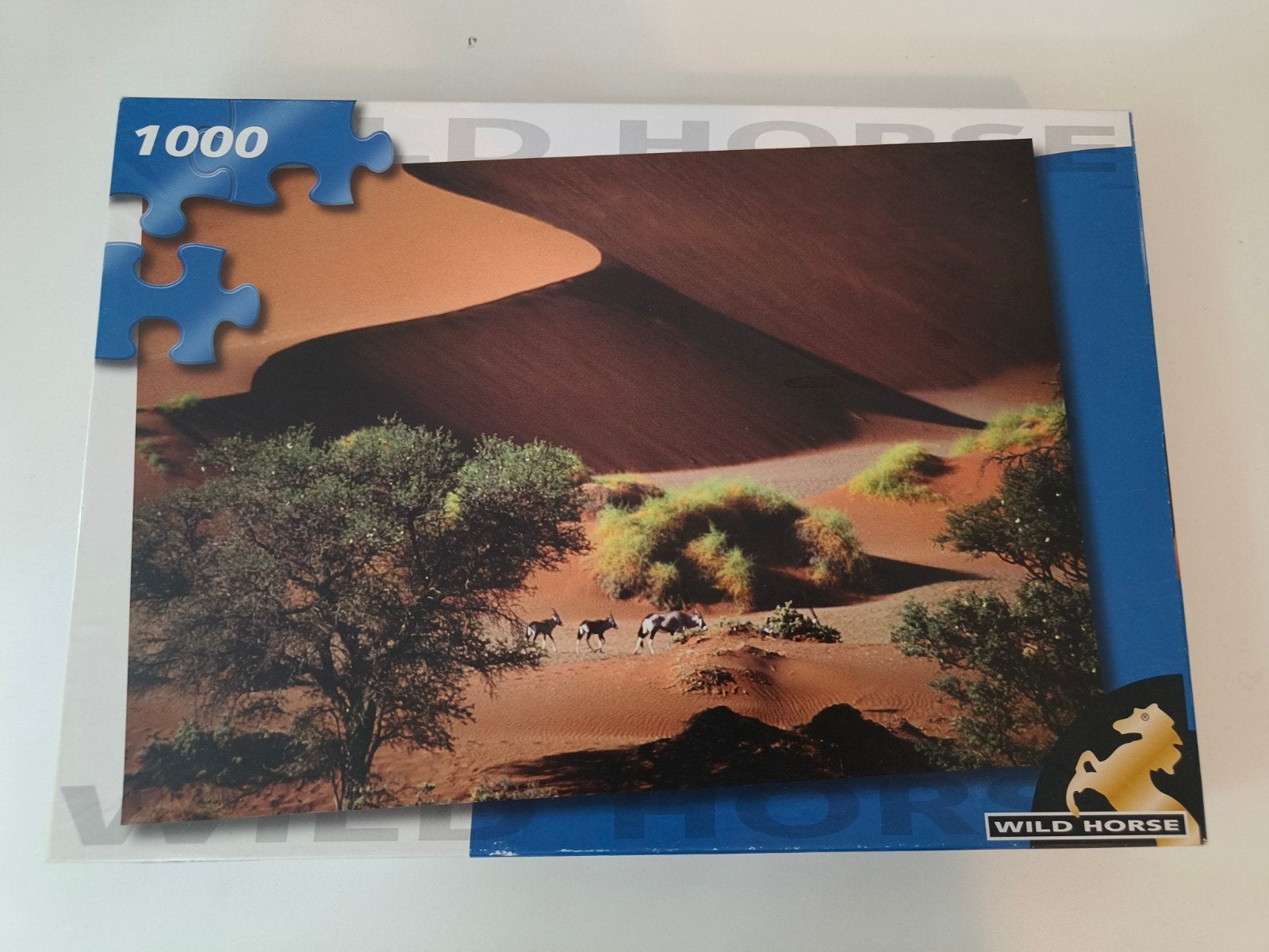 Natuur Legpuzzel 1000 stukjes - Gazelle's in de woestijn, Ophalen of Verzenden, 500 t/m 1500 stukjes, Zo goed als nieuw, Legpuzzel