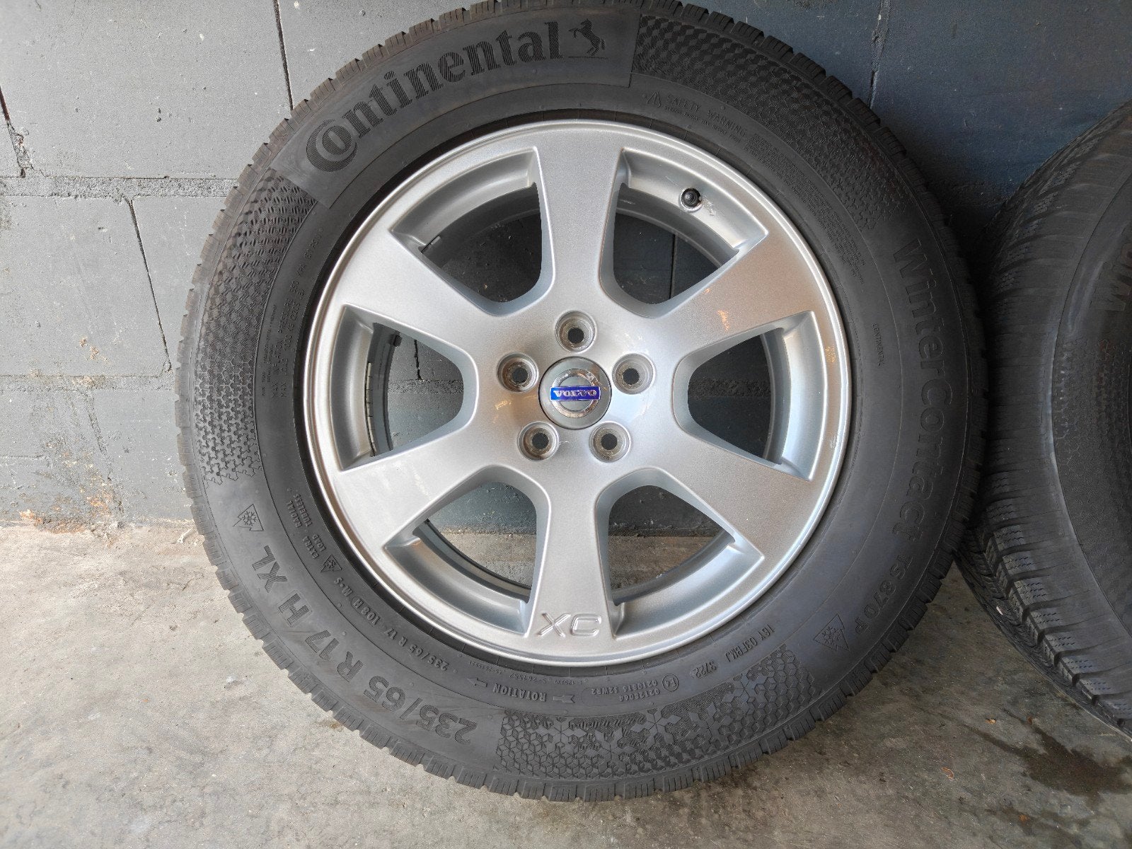 17" Originele Volvo XC60 Winterset Continental "Segin", 4153RD, Gebruikt, Banden en Velgen, 17 inch