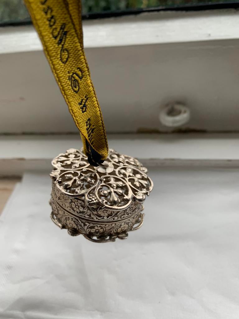 Vintage verzilverde Sierdoosje, Ophalen of Verzenden, Zilver