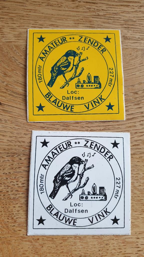 Sticker amateur zender piraat Blauwe Vink, DALFSEN, Ophalen of Verzenden, Zo goed als nieuw