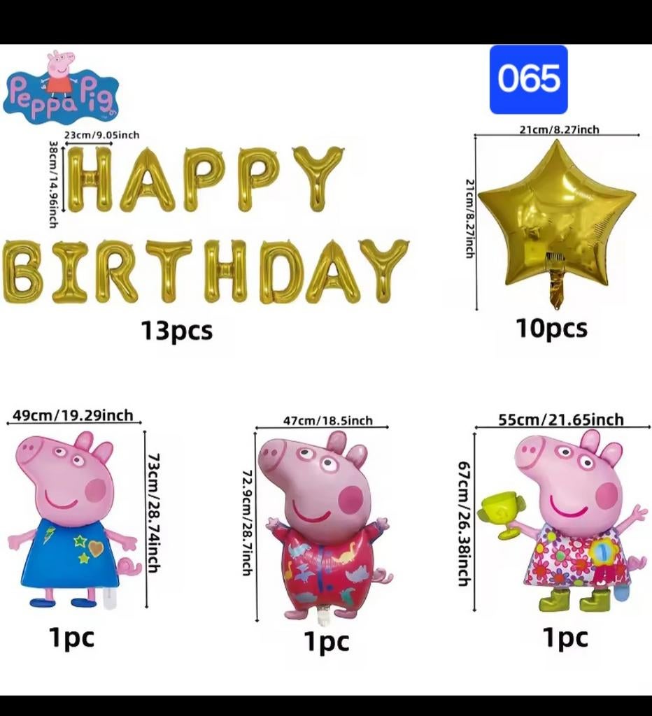 Peppa Pig Verjaardag Ballonnen Set, Ophalen of Verzenden, Nieuw