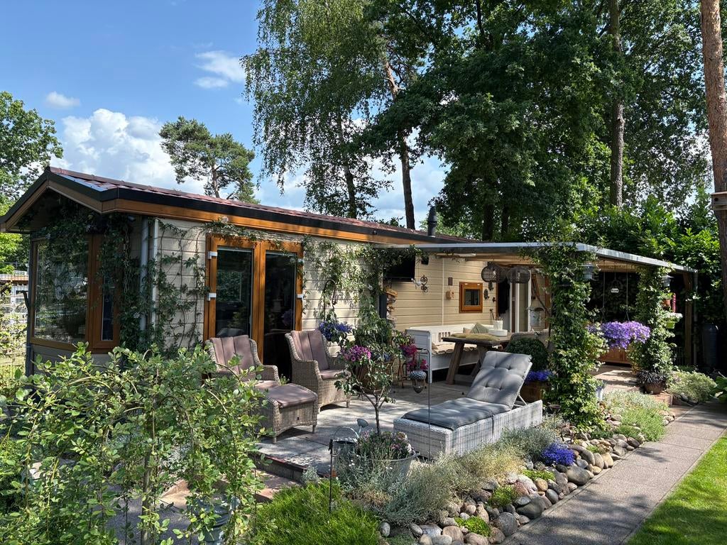 Te huur 6 persoons chalet in natuurgebied op 4 sterren campi, Vakantie, Vakantiehuizen | Nederland, Gelderland en Veluwe, Chalet, Bungalow of Caravan