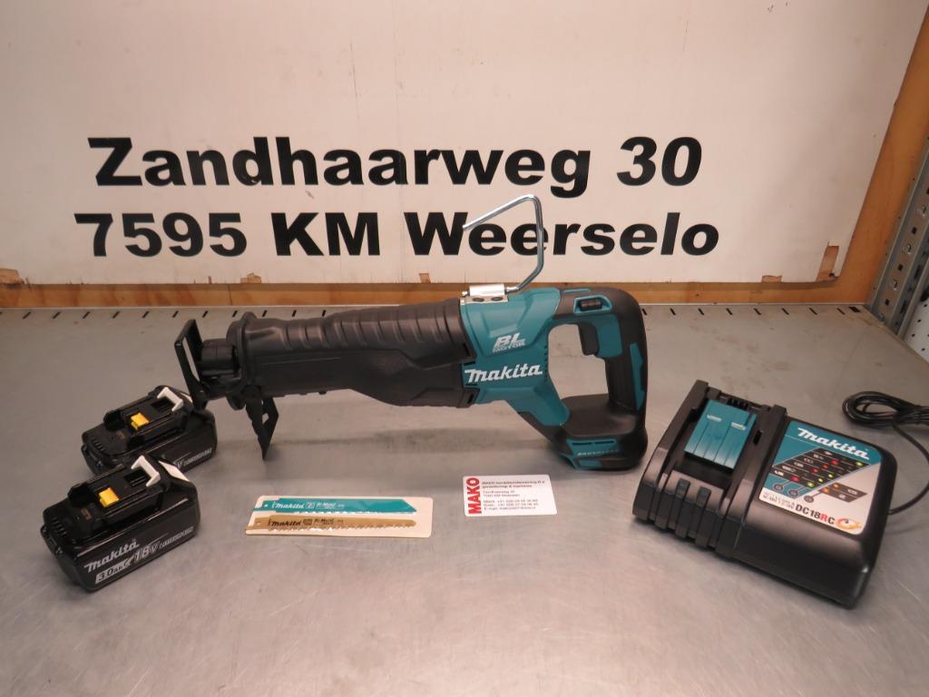 Makita DJR187 18V Li-Ion accu reciprozaag incl accus lader, 70 mm of meer, Makita, Nieuw, Zandhaarweg