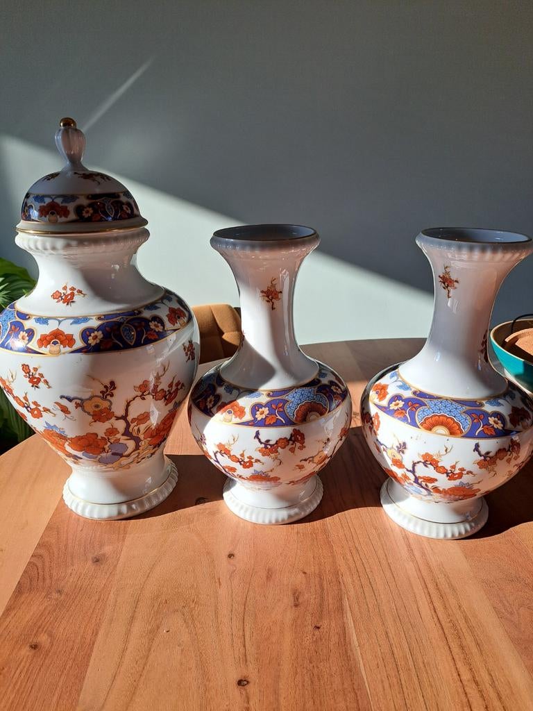 Bareuther Waldsassen Bavaria Porseleinen Vazen Set, Ophalen