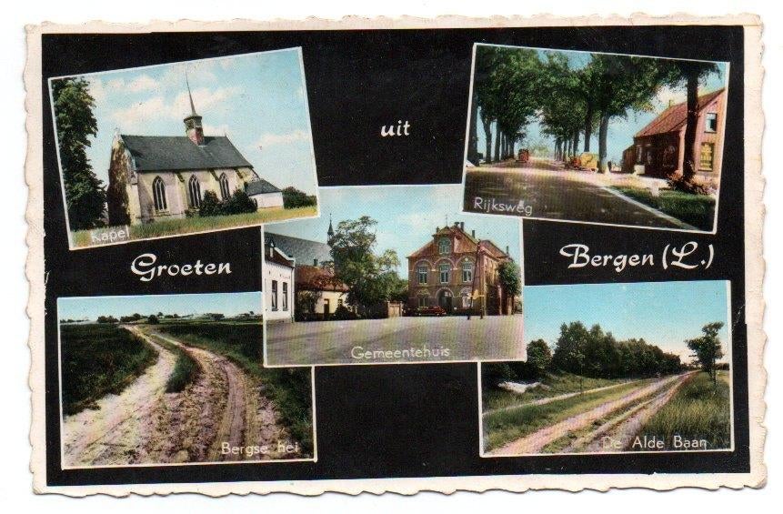 Groeten uit Bergen (L) 1961, Verzamelen, Ophalen, 1960 tot 1980, Gelopen, Limburg