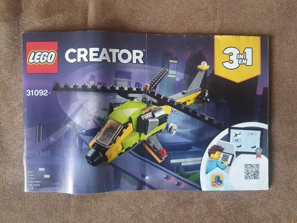 Lego Creator Helikopter instructieboekje 31092, Ophalen of Verzenden