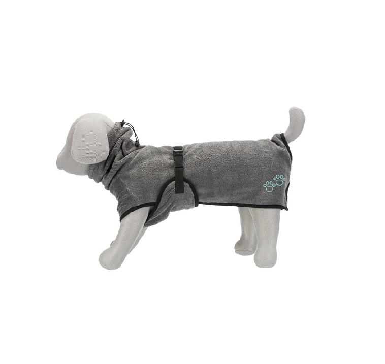 Trixie - Badjas Hond - M -  Badstof grijs (50 CM) - NIEUW, Ophalen of Verzenden, Nieuw