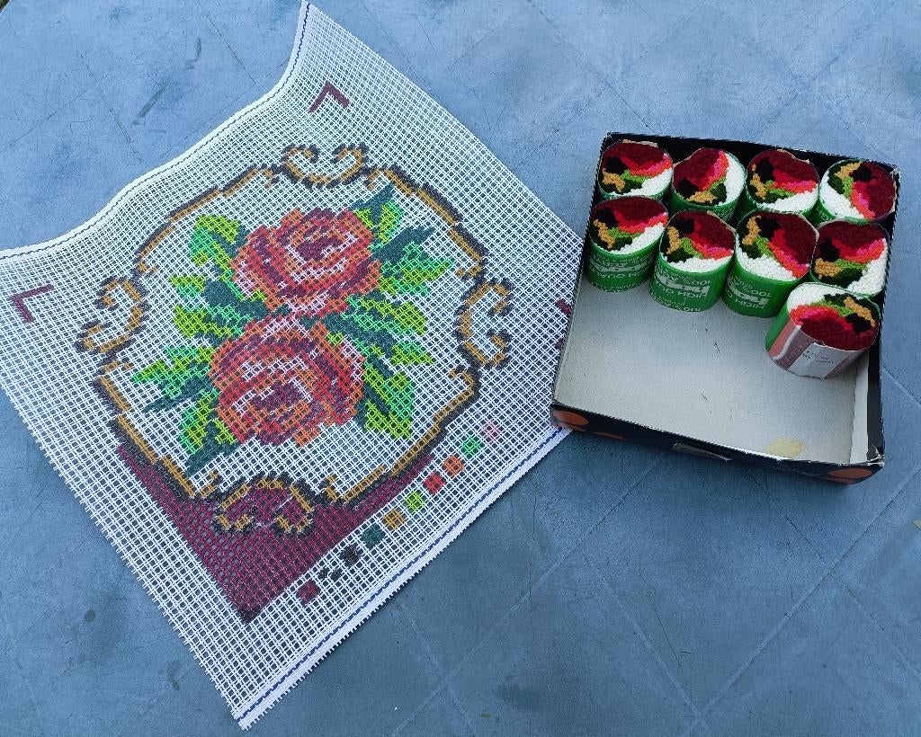 Vintage Zareska smyrna knoop pakket kussen NIEUW IN DOOS (1), Ophalen of Verzenden, Nieuw, Handborduren, Borduurpakket