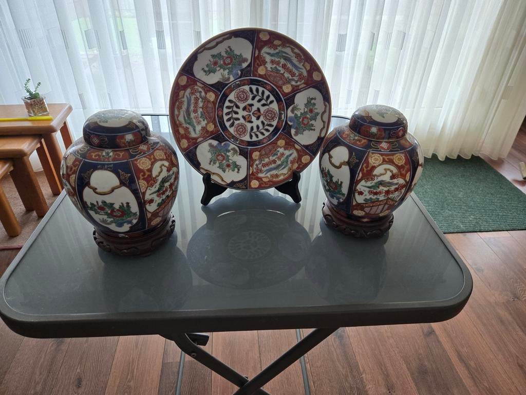 Imari Kaststel - 3 Delig - Perfecte Staat, Antiek en Kunst, Antiek | Keramiek en Aardewerk, Ophalen of Verzenden