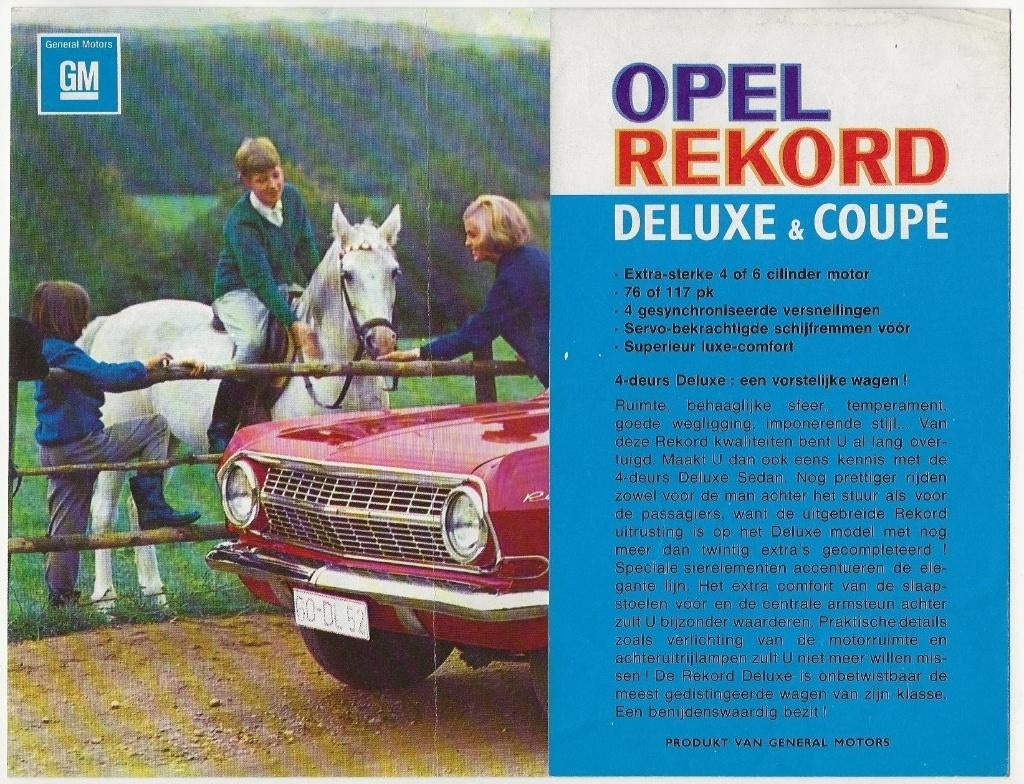 Opel Rekord folder (OP02), Ophalen of Verzenden, Zo goed als nieuw, Opel