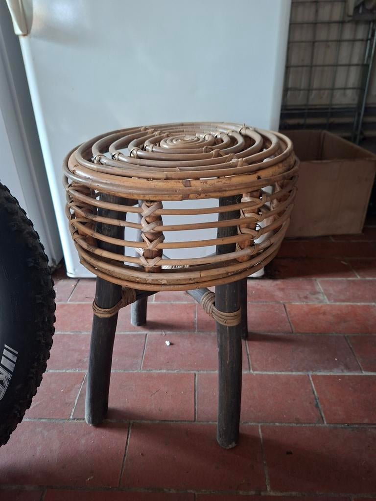 Krukje bamboe, Huis en Inrichting, Krukjes, Ophalen of Verzenden, Zo goed als nieuw, Hout