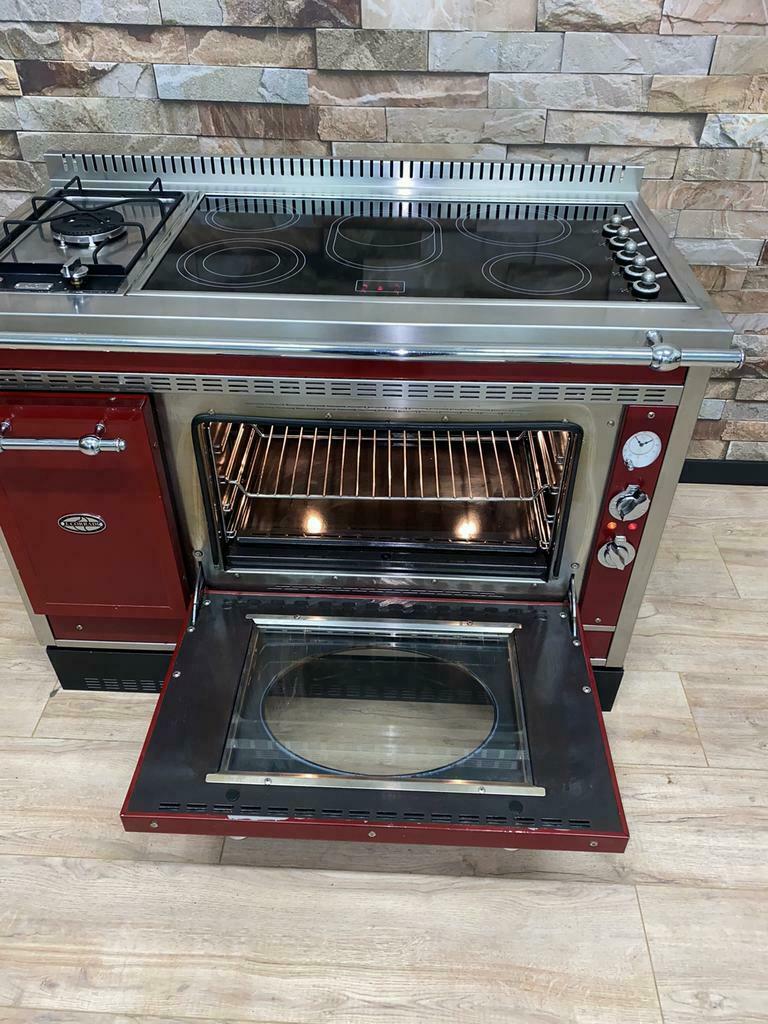 Prachtige J.Corradi keramisch 5 zones + wokbrander 120 cm, 60 cm of meer, Keramisch, Ophalen of Verzenden, Zo goed als nieuw