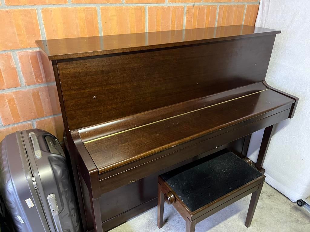 Piano, Muziek en Instrumenten, Piano's, Ophalen, Bruin, Zo goed als nieuw, Piano