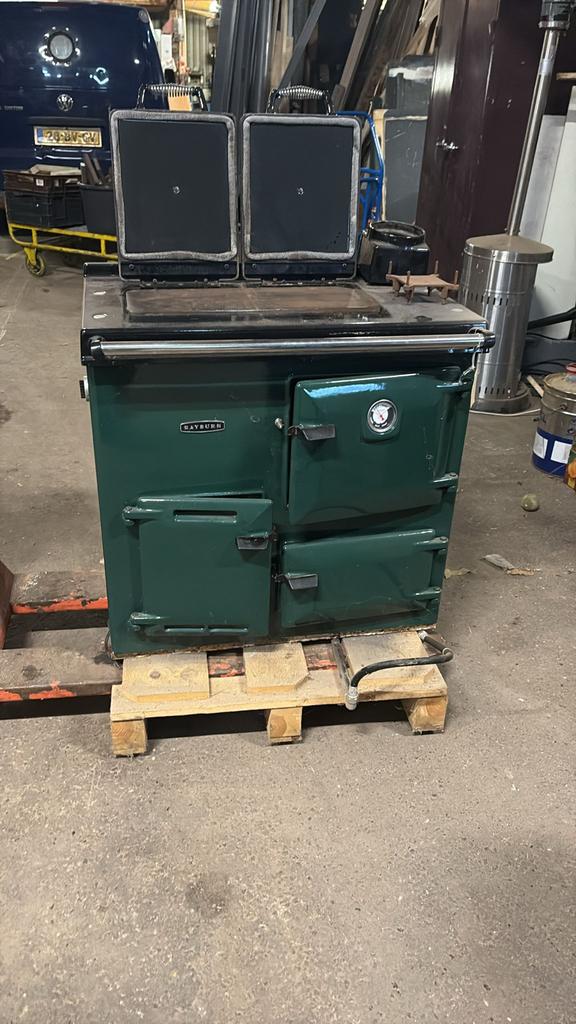 Aga fornuis groen, Ophalen, 50 tot 100 cm, Zo goed als nieuw, Minder dan 100 cm