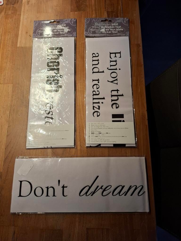 Muurstickers met teksten - Nieuw in verpakking, Ophalen of Verzenden, Nieuw