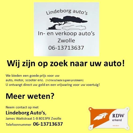 Wij kopen uw auto graag in!!