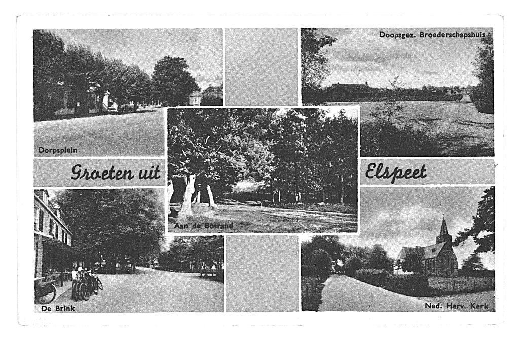 987378 Elspeet 1950 Gelopen met postzegel, Verzamelen, Ansichtkaarten | Nederland, Gelopen, Gelderland, 1940 tot 1960, Verzenden