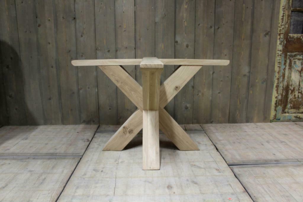 eettafel tafelop maat rond vierkant rechthoek ovaal boomstam, Hesselingendijk 1 Steenwijkerwold, Nieuw, Eikenhout, Vijf personen of meer