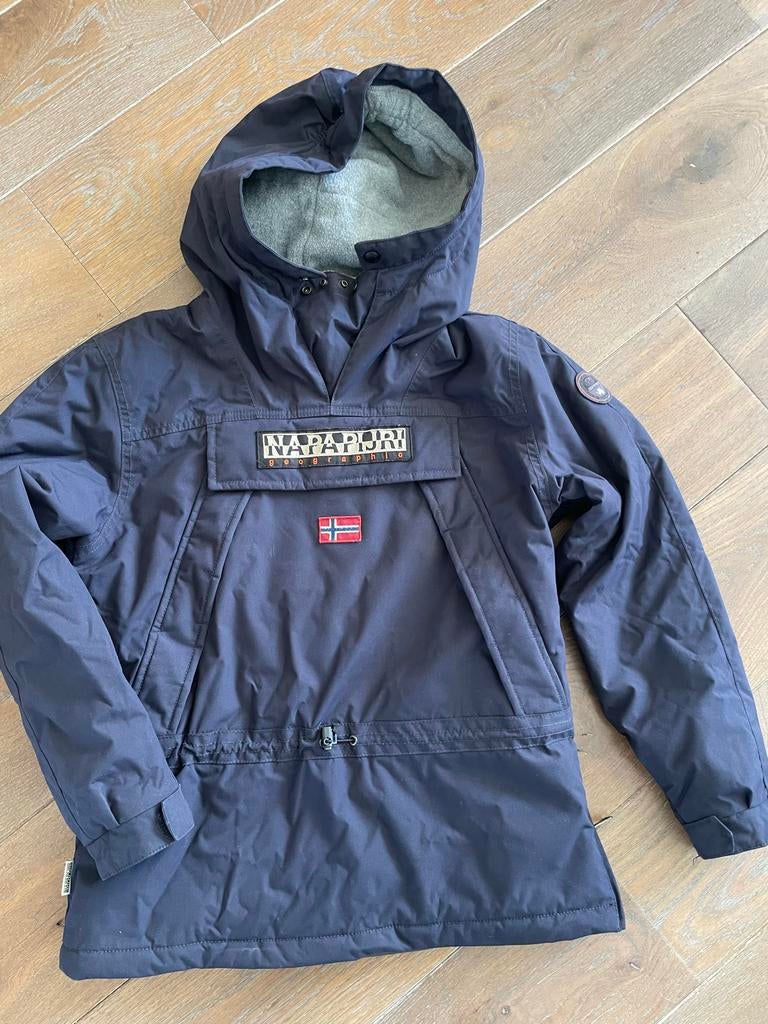 Napapijri Ski Jas Maat 162 - Donkerblauw, Kinderen en Baby's, Kinderkleding | Maat 158, Ophalen of Verzenden, Zo goed als nieuw