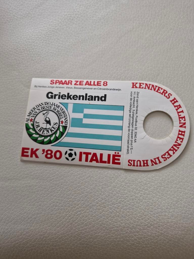 WK 80 Henkes Stickers, Ophalen of Verzenden, Zo goed als nieuw