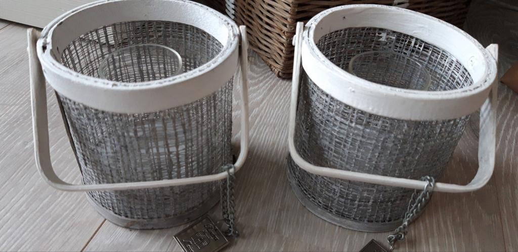 Riviera Maison 2x the island lantern, Huis en Inrichting, Ophalen of Verzenden, Zo goed als nieuw, Overige materialen, Minder dan 25 cm