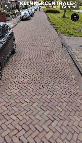 ROOIKORTING 340m2 brons rood gemêleerd geb keiform 10-duims, Bij dit gebruikte product niet meer te achterhalen., Gebruikt, Verzenden