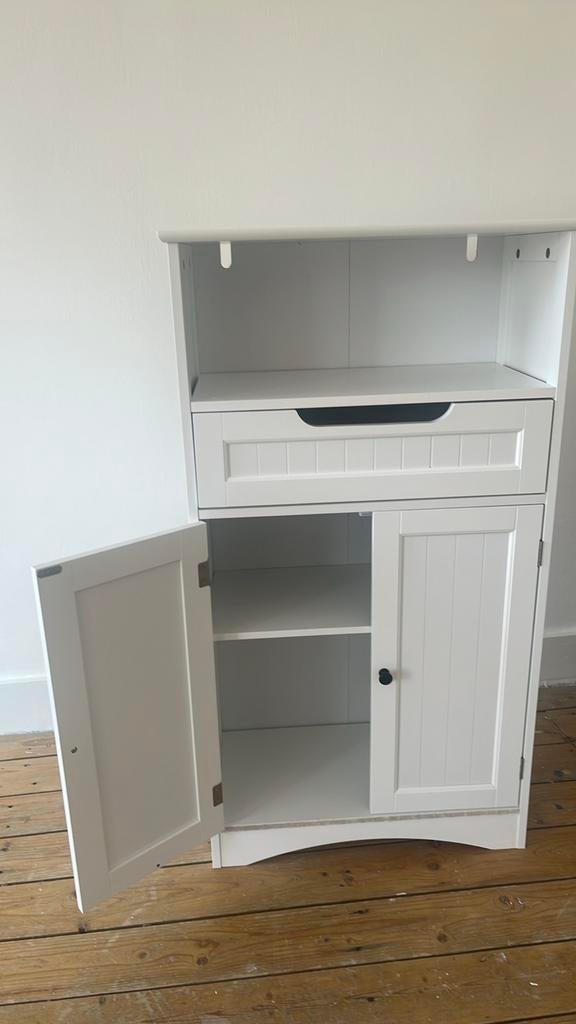 Witte Kast met Lade en Deuren, Ophalen, Minder dan 50 cm, 100 tot 150 cm, Zo goed als nieuw