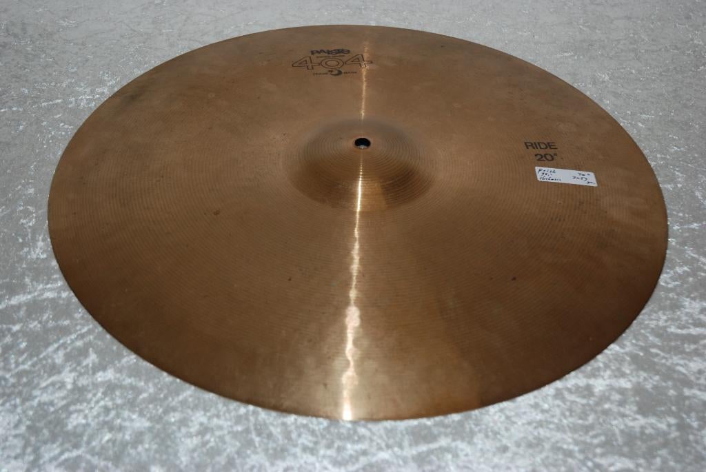 Paiste 404 ride bekken 2059gr lichte keyhole 20 inch, Ophalen, Gebruikt, ., Drums of Percussie