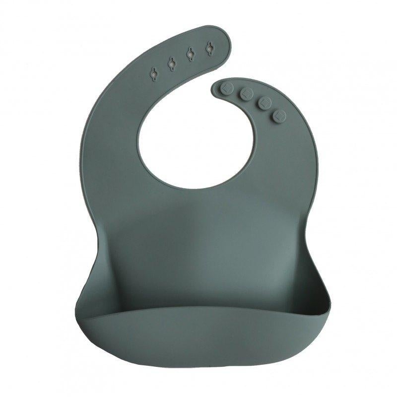 Siliconen Bib Slab Baby Babyslab Cambridge Blue Mushie, Nieuw, Support@mushie.com, Kraamcadeau, 5870 W Fuqua Street - Suite 200 Houston, TX, 77085