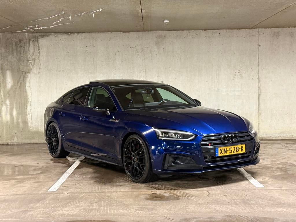 Audi S5 Sportback 2018 | Full Option | 20” | HUD | ACC, Zwart, 2995 cc, Blauw, Leder