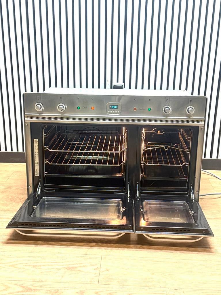 Luxe Boretti Inbouwoven RVS met dubbele oven 90 cm, Witgoed en Apparatuur, Ovens, Hete lucht, Fornello Esperta, Ophalen of Verzenden
