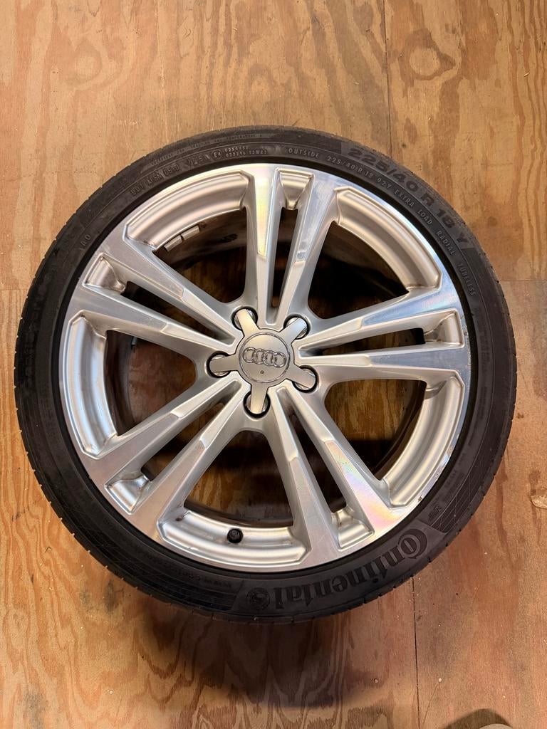Origineel Audi A3 v8 S-line 18 inch + ContiSportContact, Ophalen, 18 inch, Gebruikt, Banden en Velgen