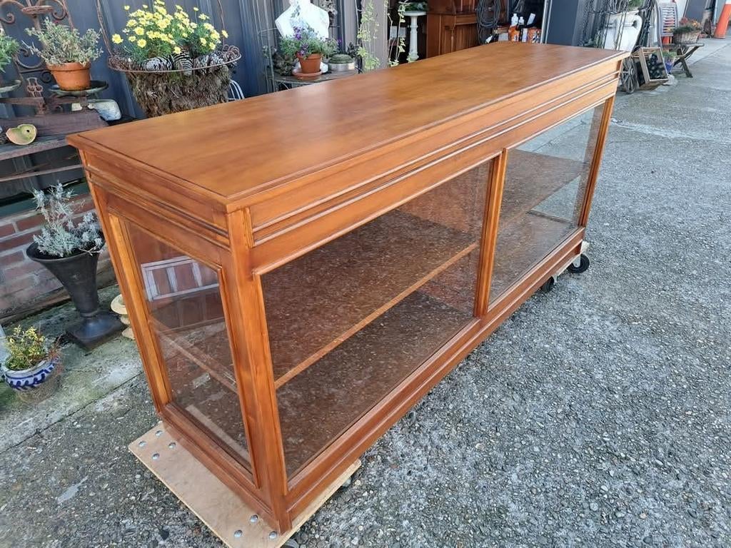-Klassieke toonbank, vitrinekast, dressoir, afm. 200x50m en, Ophalen, Zo goed als nieuw, 25 tot 50 cm, Minder dan 100 cm