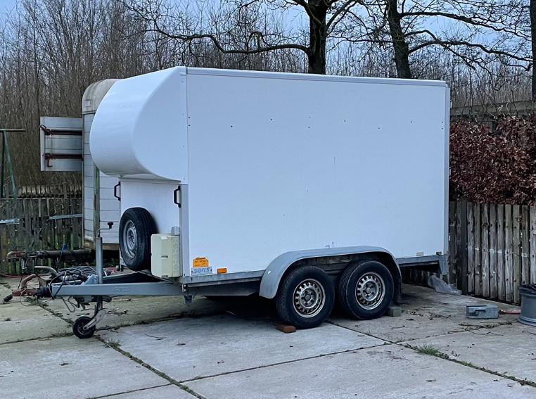 Gesloten / verhuis  aanhangwagen te huur.