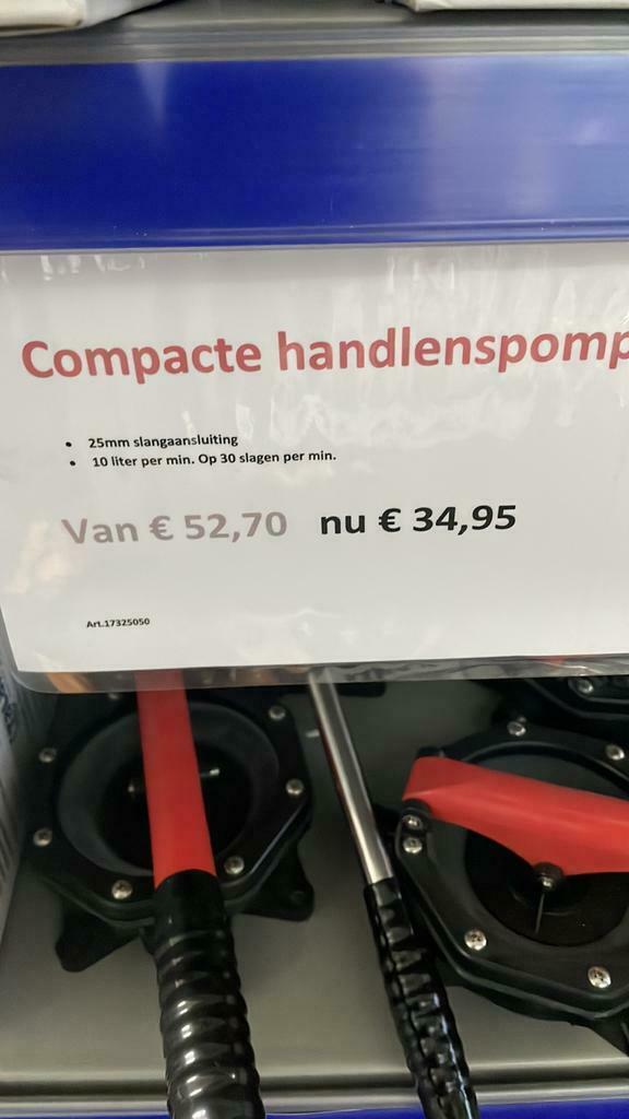Handlenspomp, Watersport en Boten, Ophalen of Verzenden, Nieuw, Zeilboot of Motorboot
