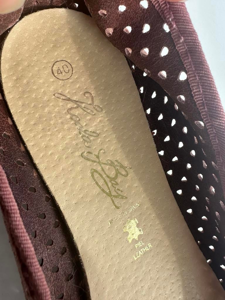 Leren ballerina’s, Zo goed als nieuw, Roze, Ballerina's, Ophalen of Verzenden
